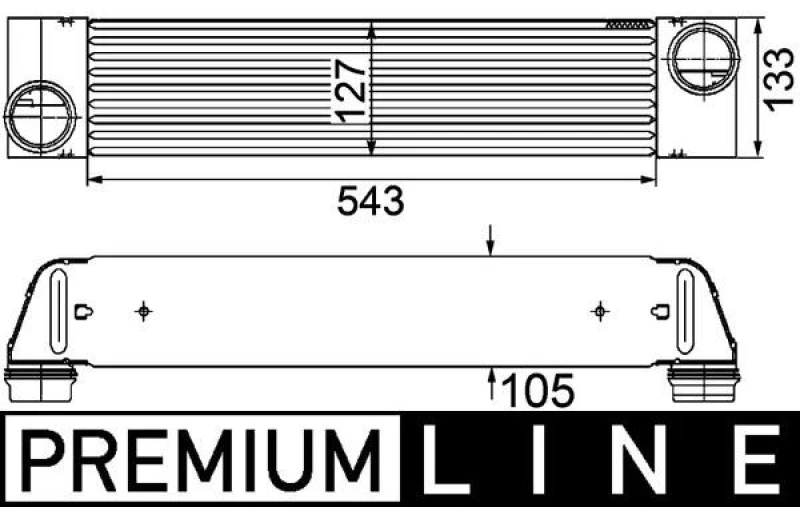 Image of MAHLE CI 193 000P Intercooler Intercooler,charger (468)