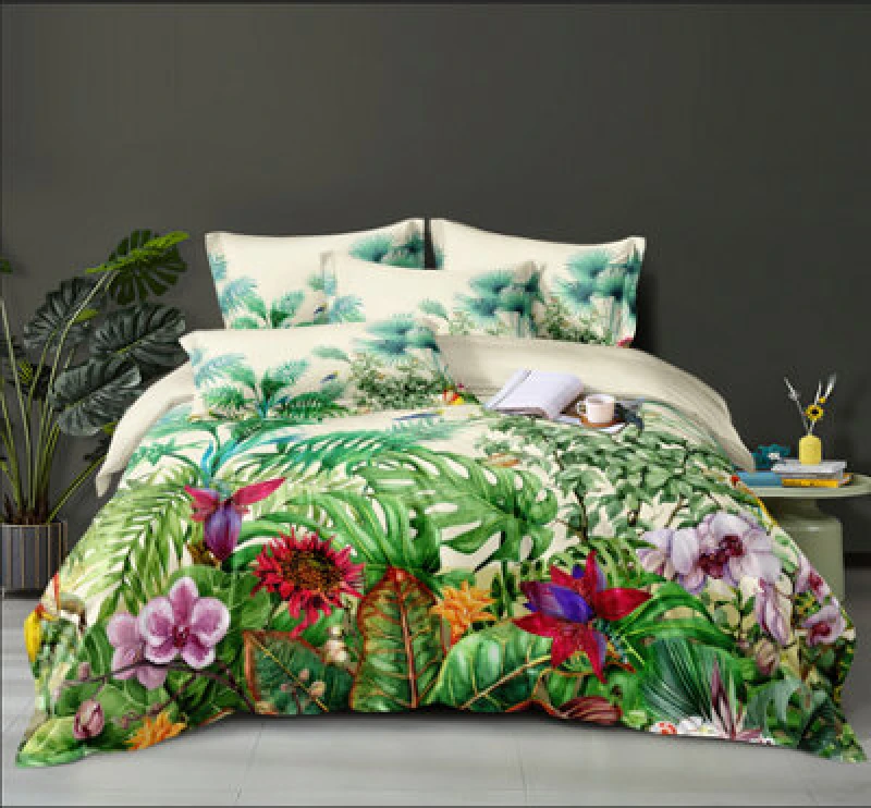 Image of Ezysleep Ezysleep Electra Floral Printed Duvet Set Size: Double Multi Double Unisex 0721545366221