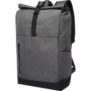 image of Avenue Hose 15.6" Roll Up Laptop Bag (One Size) (Solid Black/Heather Grey)