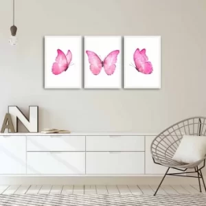 Image of 3PBCT-06 Multicolor Decorative Framed MDF Painting (3 Pieces)