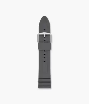 Fossil Men 22mm Grey Silicone Watch Strap