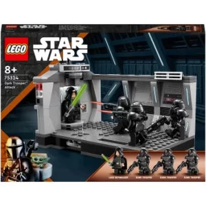 image of LEGO Star Wars Dark Trooper Attack Mandalorian Set (75324)