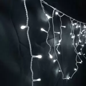 Image of 460 LED 11.5m Premier Christmas Outdoor 8 Function Icicle Lights Cool White