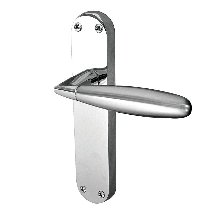 image of Jedo Stylo Polished/Satin Chrome Latch Type Door Handles