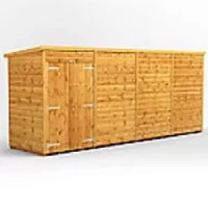 Image of Power Garden Shed 164PPWDD Golden Brown 16x4