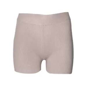 image of Brave Soul Womens/Ladies Rib Knit Shorts (M) (Dusty Pink)