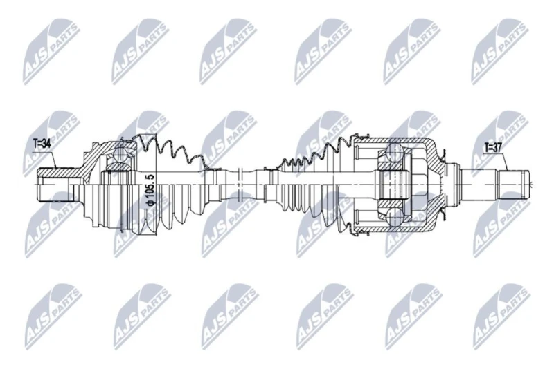 Image of NTY Drive shaft NTY NPW-ME-214