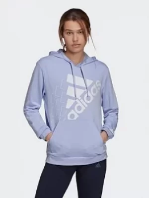 Image of Adidas Brand Love Slanted Logo Relaxed Hoodie