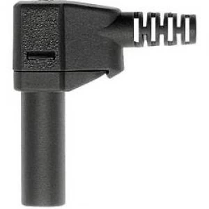 Image of Straight blade safety plug Plug right angle Pin diameter 4mm Black
