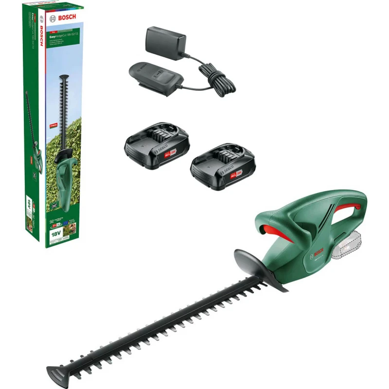 Image of Bosch EASYHEDGECUT 18V-52-13 P4A 18v Cordless Hedge Trimmer 520mm EASYHEDGECUT 18V-52-13 Batteries: 2 x 1.5ah Li-ion