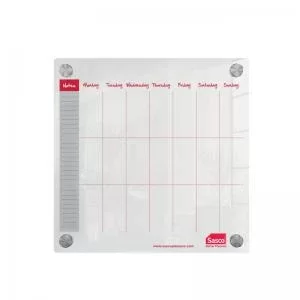 Sasco Week Planner Acrylic Mounted 300 x 300mm 2410181 16923AC