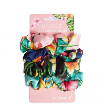 image of Flora & Curl Large Satin Scrunchies