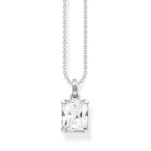 image of THOMAS SABO Silver Octagon Cut White CZ Necklace