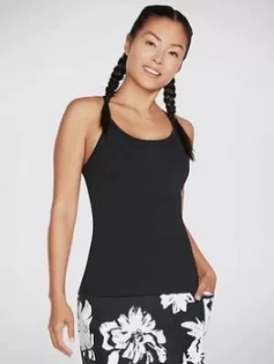 Image of Skechers The Go Walk Racerback Shelf Bra Cami, Black Size XS Women