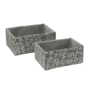 image of Jvl Urban Set Of 2 Rectangle Paper Storage Baskets