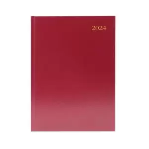 Image of Desk Diary WTV A5 Burgndy 2024 KFA53BG24