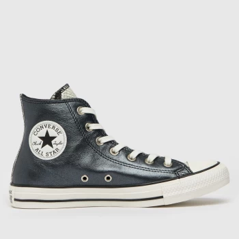 Converse Black & White Authentic Glam Hi Trainers