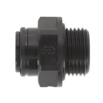 image of Straight Adaptor 8MM X 3/8" BSP Pack of 5 (John Guest Speedfit - PM010813E)