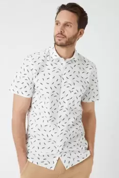 image of White Feather Conversational Print Shirt