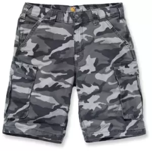 Image of Carhartt Rugged Cargo Camo Shorts, grey, Size 30, grey, Size 30