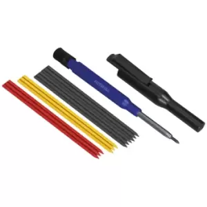 image of Faithfull XMS22LONGRCH Long Reach Pencil & Marking Set 6 Black, 3 ...