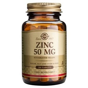 Image of Solgar Zinc 50 mg Tablets 100 Tabs