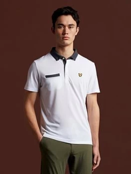Image of Lyle & Scott Golf Aviemoore Polo Top - White Size XL Men
