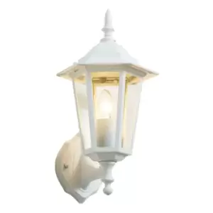 Image of Zinc LIBOURNE 6 Panel Outdoor Wall Lantern White