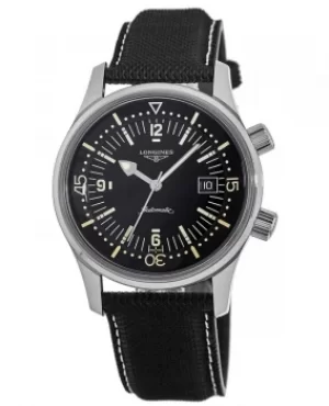 image of Longines Legend Diver Automatic 42mm Black Dial Mens Watch L3.774.4.50.0 L37744500