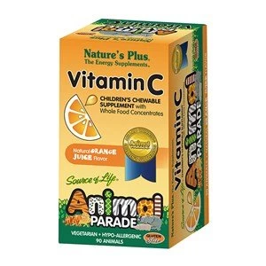 Image of Natures Plus Animal Parade Vitamin C Childrenamp39s Chewable with Whole Food Concentrates 90 Tabs