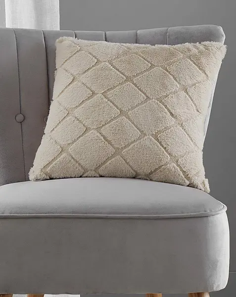 Image of Cosy Diamond Cushion Natural 43X43 MN20804