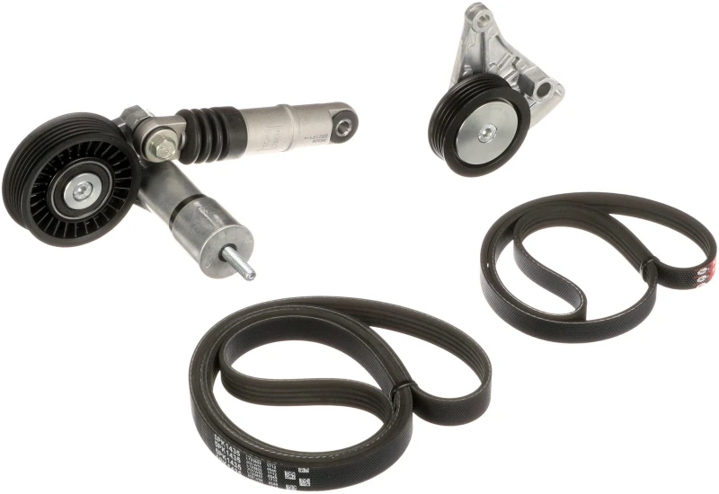 Image of GATES K025PK1435 V-ribbed belt set FleetRunner Micro-V Stretch Fit AUDI: A6 C5 Avant, A4 B6 Avant, A4 B6 Saloon V-Ribbed Belt Set (542)