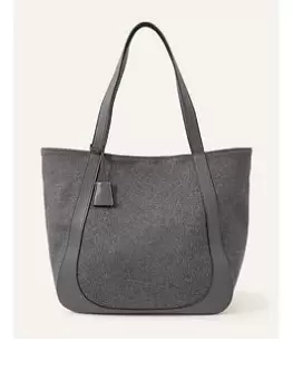 Image of Accessorize Felt Shoulder Bag, Grey, Women