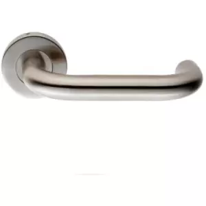 Eurospec - Steelworx 19mm Diameter Safety Lever On Sprung Rose - Stainless Steel