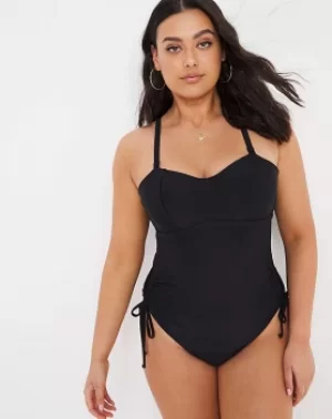 image of Rene Adjustable Leg Bandeau Swimsuit