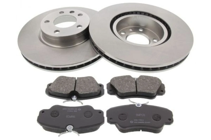 Image of MAPCO 47760 Brake disc and pads set Front Axle, Brake Disc Type: Vented, excl. wear warning contact Brake Set,disc brakes (3405)