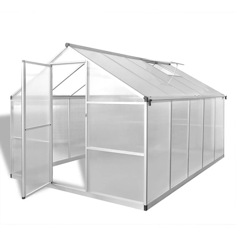 Image of Reinforced Aluminium Greenhouse with Base Frame 7.55 m2