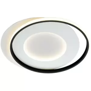 Image of Schuller Limbos Integrated LED Semi Flush Light White, Black 4000K 4400Lm