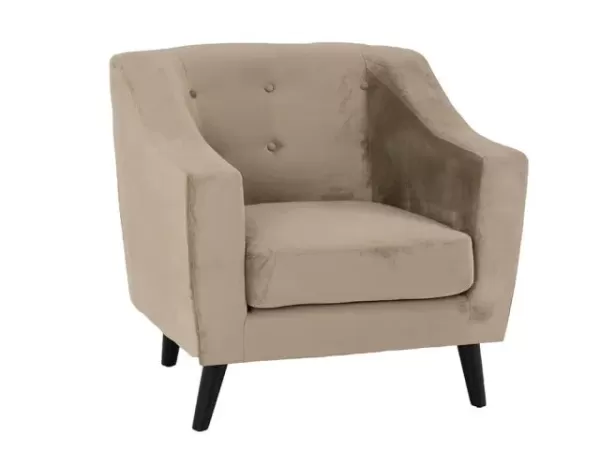 image of Seconique Ashley Oyster Velvet Arm Chair