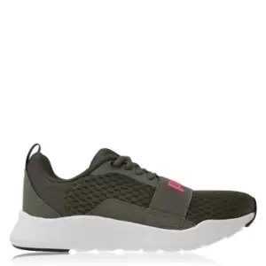 Image of Puma Wired Ladies Trainers - Green