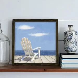 Image of KZM442 Brown Blue White Decorative Framed MDF Painting