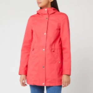 Image of Joules Womens Shoreside Waterproof A Line Coat - Poppy - UK 14