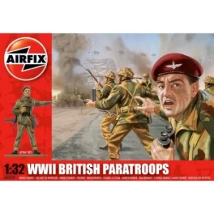 Image of Airfix WWII British Paratroops Vintage Classics Figures 1:32 Scale Model Kit