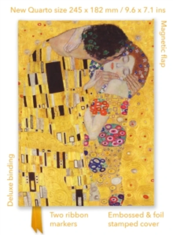 Image of Gustav Klimt: The Kiss (Foiled Quarto Journal) Notebook / blank book