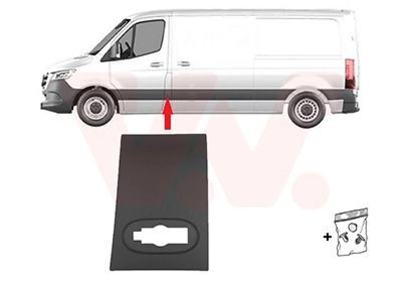 Image of VAN WEZEL Trim / Protective Strip, sidewall VAN WEZEL 2973417
