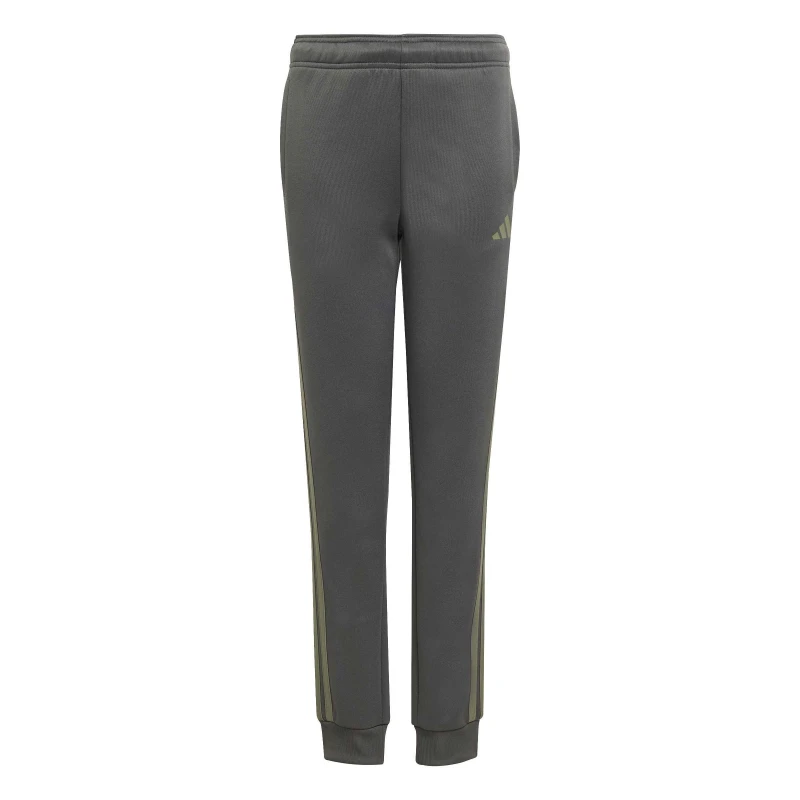Image of adidas Kids Closed Hem Poly Tracksuit Joggers Grey/Olive male 9-10 Years
