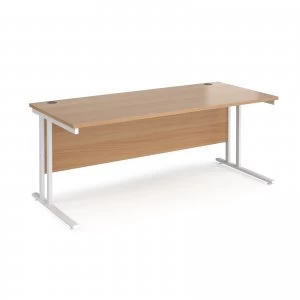 Maestro 25 WL Straight Desk 1800mm x 800mm - White Cantilever Frame b