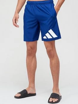 Image of adidas Badge Of Sport Swimshort - Blue/White, Size L, Men