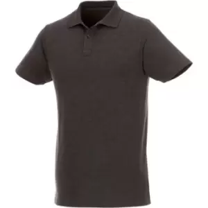 image of Elevate Mens Helios Short Sleeve Polo Shirt (M) (Heather Charcoal)