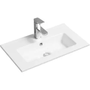 Image of Thin-Edge 4024A Ceramic 61cm Narrow Inset Basin with Rectangular Bowl - size - color